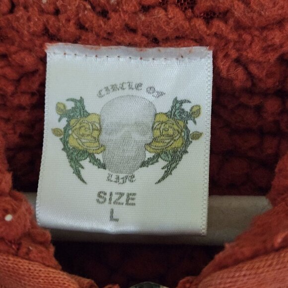 Circle Of Life Love Is A Gamble Unique Front Back Graphic Full Zip Hoodie Size L - Picture 7 of 7